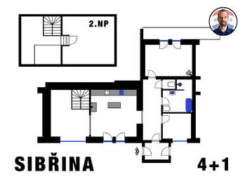 Pronájem bytu 4+1 v osobním vlastnictví 130 m², Sibřina