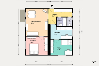 Prodej bytu 3+1 v osobním vlastnictví 90 m², Praha 5 - Košíře