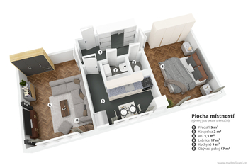 Prodej bytu 2+1 v osobním vlastnictví 53 m², Praha 10 - Záběhlice