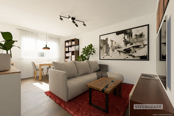 Vizualizace - Prodej bytu 2+1 v osobním vlastnictví 53 m², Praha 10 - Záběhlice