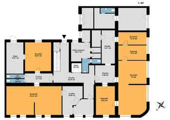 I.NP - Prodej kancelářských prostor 882 m², Ostrava