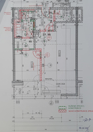 Výkres půdorysu bytu - Pronájem bytu 2+kk v osobním vlastnictví 57 m², Brno