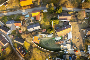 Letecký pohled. - Prodej domu 190 m², Týn nad Vltavou