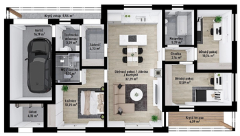 Nízkoenergetický dům 5+kk, Vyškov - Nosálovice - Prodej domu 108 m², Vyškov