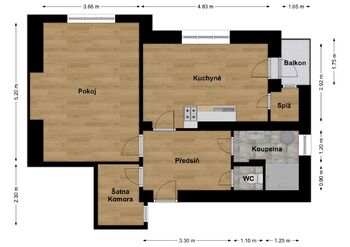 Pronájem bytu 1+1 v osobním vlastnictví 60 m², Tábor