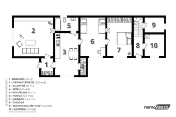 půdorys - Prodej domu 110 m², Benátky nad Jizerou