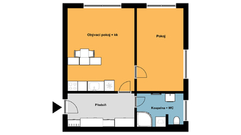 Pronájem bytu 2+kk v osobním vlastnictví 49 m², Radnice