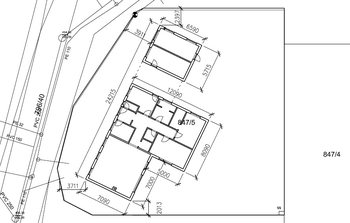 varianta řešení - umístění stavby - Prodej pozemku 820 m², Lišov