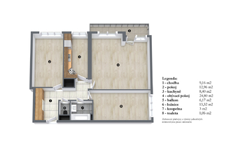 Prodej bytu 3+1 v osobním vlastnictví 82 m², Hradec Králové