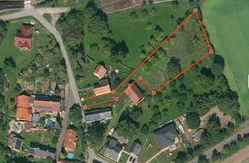 Prodej pozemku 1911 m², Dětenice