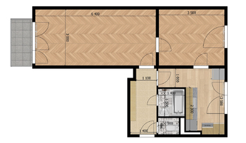 Prodej bytu 2+1 v osobním vlastnictví 58 m², Husinec