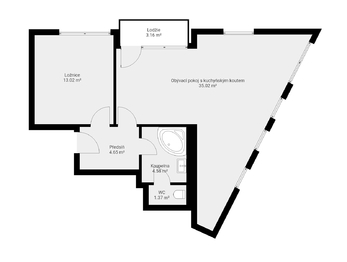 Pronájem bytu 2+kk v osobním vlastnictví 68 m², Praha 5 - Zličín