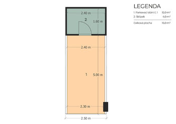 Pronájem garáže 16 m², Praha 4 - Modřany