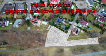 Prodej pozemku 1988 m², Velké Popovice