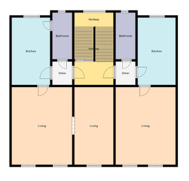 typový půdorys - Prodej nájemního domu 339 m², Děčín