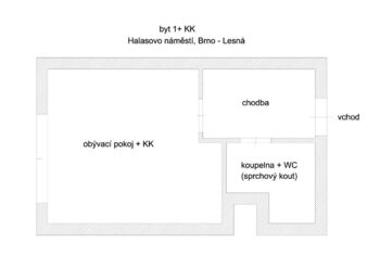 Pronájem bytu 1+kk v osobním vlastnictví 24 m², Brno