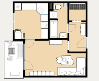 Prodej bytu 1+kk v osobním vlastnictví 39 m², Klecany