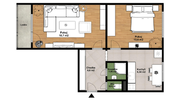 Prodej bytu 2+1 v osobním vlastnictví 51 m², Kadaň