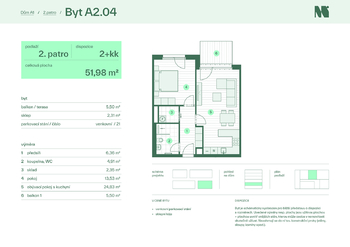 Prodej bytu 2+kk v osobním vlastnictví 60 m², Zlín