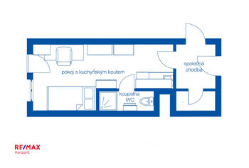 Pronájem bytu 1+kk v družstevním vlastnictví 18 m², Praha 8 - Kobylisy