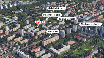 Prodej bytu 2+1 v osobním vlastnictví 52 m², Praha 10 - Malešice