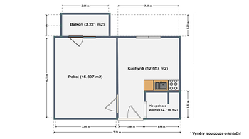 Pronájem bytu 1+1 v osobním vlastnictví 30 m², Brno