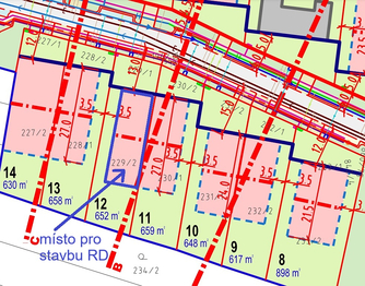 Prodej pozemku 662 m², Blažovice