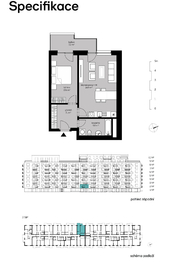 Pronájem bytu 2+kk v osobním vlastnictví 53 m², Praha 9 - Vysočany