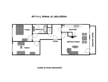 Prodej bytu 3+1 v družstevním vlastnictví 81 m², Praha 5 - Stodůlky