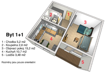 Prodej bytu 1+1 v osobním vlastnictví 38 m², Janské Lázně