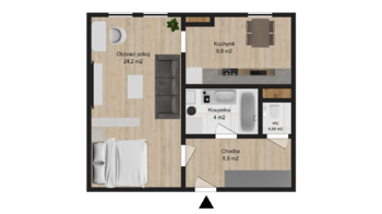 Pronájem bytu 1+1 v družstevním vlastnictví 49 m², Aš