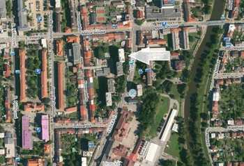 Orientační mapa - Pronájem bytu 2+kk v osobním vlastnictví 36 m², České Budějovice