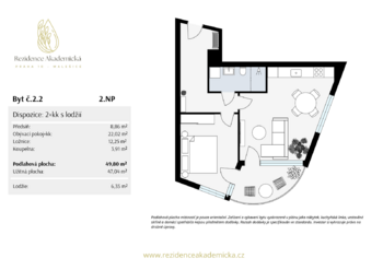 Prodej bytu 2+kk v osobním vlastnictví 56 m², Praha 10 - Malešice