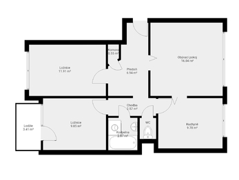 Prodej bytu 3+1 v osobním vlastnictví 68 m², Praha 5 - Hlubočepy