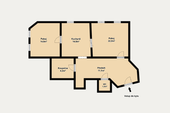 Prodej bytu 2+1 v osobním vlastnictví 73 m², Brno