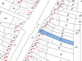 snímek z katastrální mapy - Prodej domu 183 m², Brno