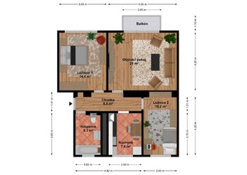 Pronájem bytu 3+1 v osobním vlastnictví 67 m², Česká Lípa