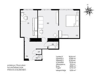 Prodej bytu 3+kk v osobním vlastnictví 84 m², Praha 6 - Bubeneč