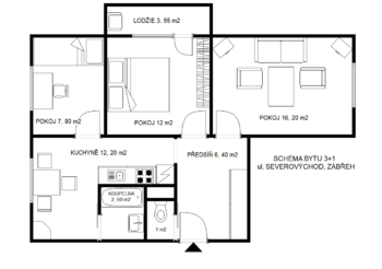 Prodej bytu 3+1 v osobním vlastnictví 62 m², Zábřeh