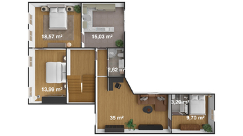 1.NP byt 4+1 - Prodej domu 270 m², České Budějovice