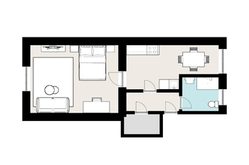 Pronájem bytu 2+kk v osobním vlastnictví 44 m², Praha 4 - Nusle