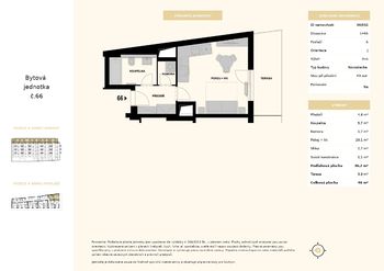 Prodej bytu 2+kk v osobním vlastnictví 52 m², Praha 4 - Michle