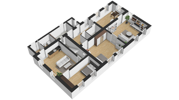 Půdorys 3D - I.NP - Prodej domu 245 m², Zašová