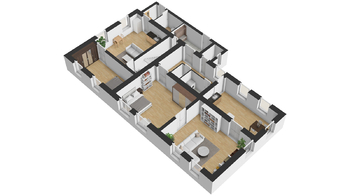 Půdorys 3D - I.NP - Prodej domu 245 m², Zašová