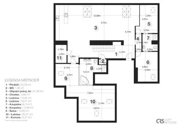 2D BYT - Prodej bytu 4+kk v osobním vlastnictví 230 m², Praha 2 - Nové Město