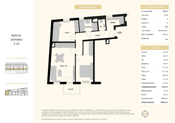 Prodej bytu 3+kk v osobním vlastnictví 106 m², Praha 4 - Nusle