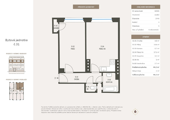 Prodej bytu 2+kk v osobním vlastnictví 52 m², Praha 4 - Michle