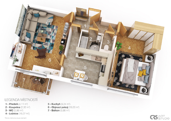 Prodej bytu 2+1 v osobním vlastnictví 54 m², Praha 9 - Hloubětín