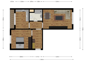 Pronájem bytu 2+1 v družstevním vlastnictví 57 m², Rychnov nad Kněžnou