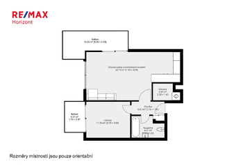 Pronájem bytu 2+kk v osobním vlastnictví 52 m², Kladno